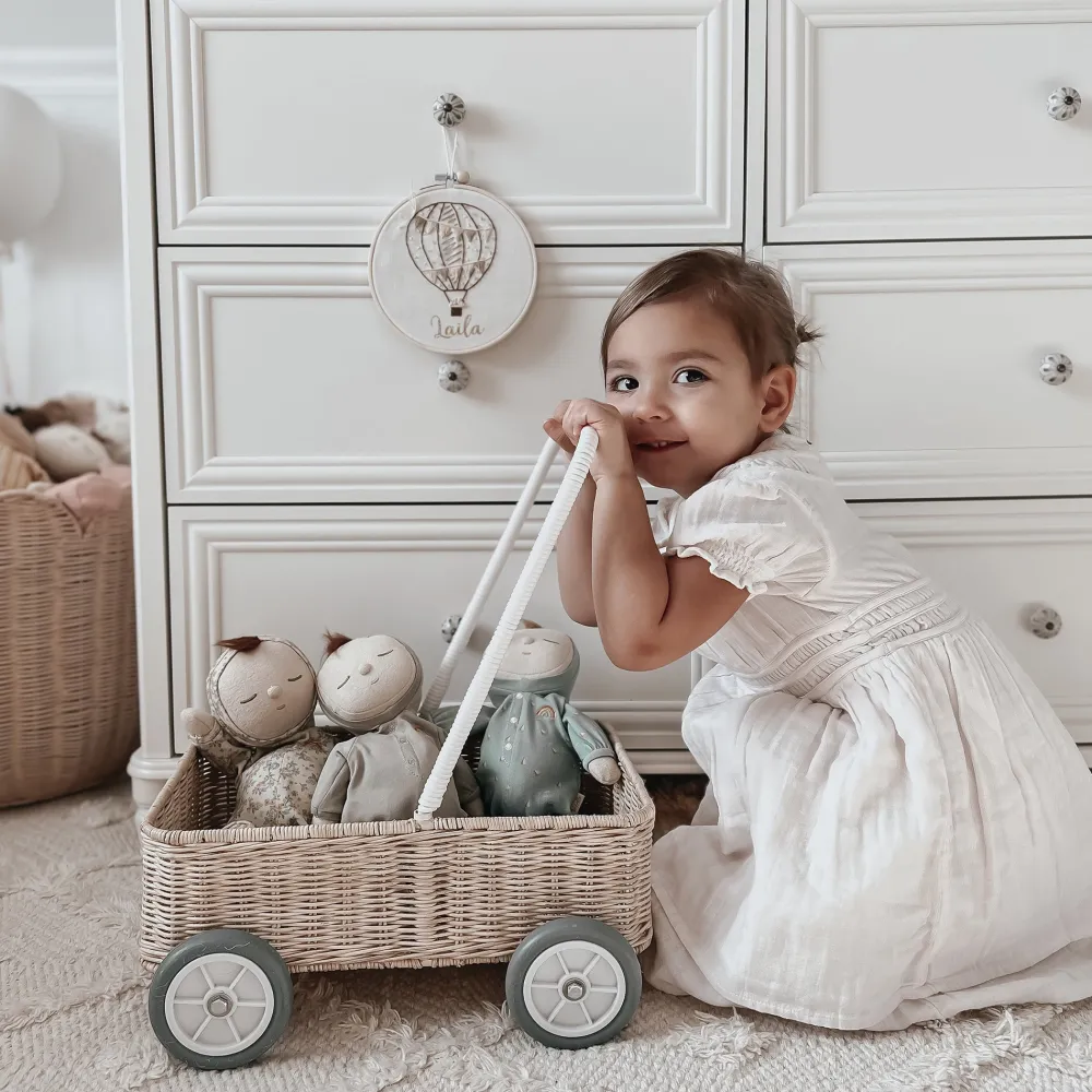 Olli Ella Indoor Play|On Wheels|Rattan Wamble Walker