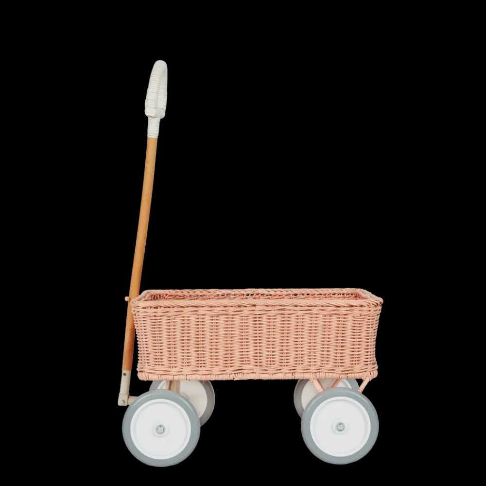 Olli Ella Outdoor Play|On Wheels|Rattan Wonder Wagon - Rose