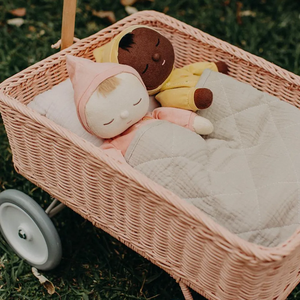 Olli Ella Outdoor Play|On Wheels|Rattan Wonder Wagon - Rose