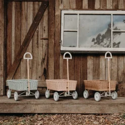 Olli Ella Outdoor Play|On Wheels|Rattan Wonder Wagon - Rose