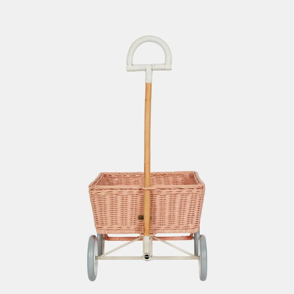 Olli Ella Outdoor Play|On Wheels|Rattan Wonder Wagon - Rose
