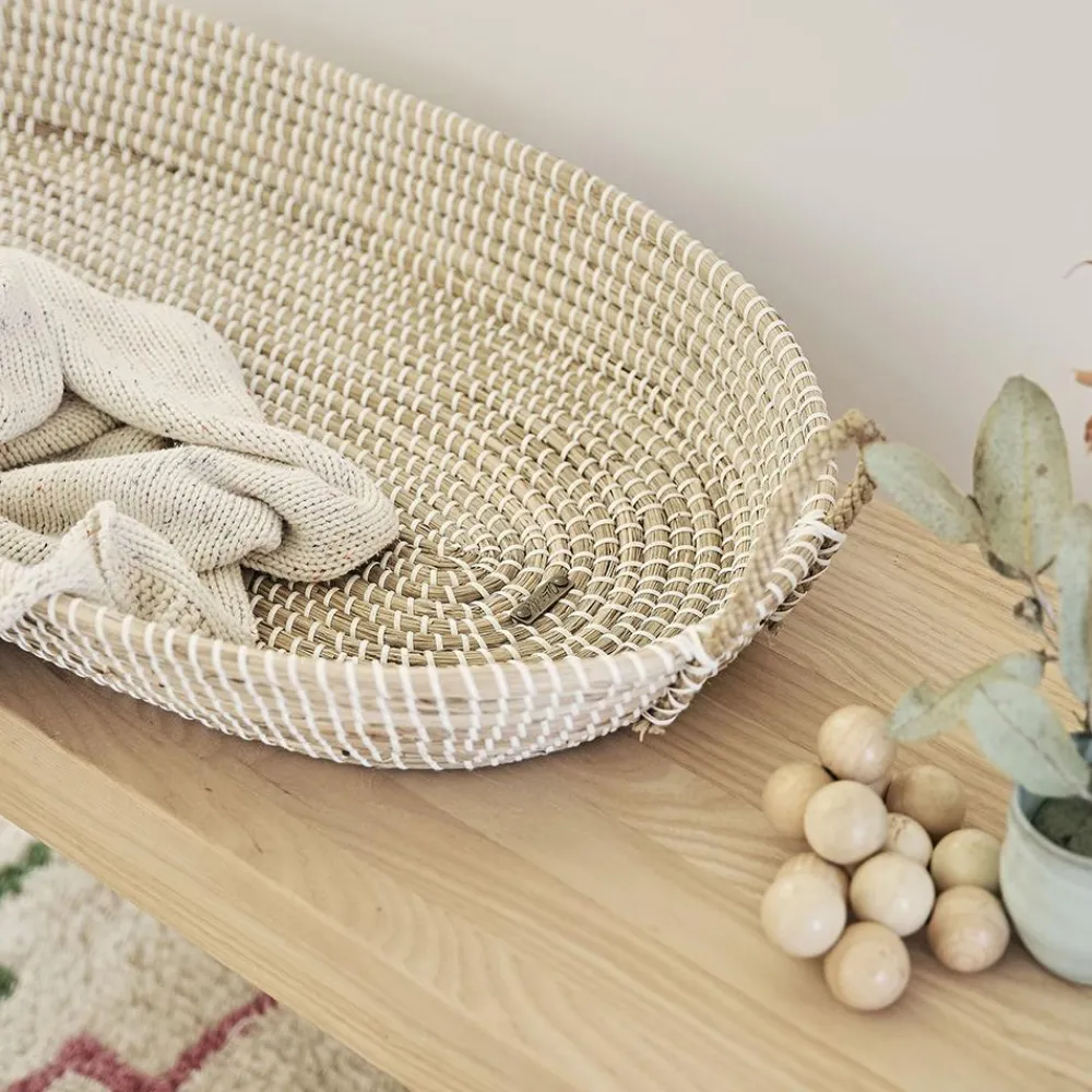 Olli Ella Nursery|Changing Baskets|Reva Seagrass Changing Basket - Natural
