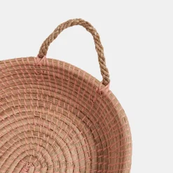 Olli Ella Nursery|Changing Baskets|Reva Seagrass Changing Basket - Rose