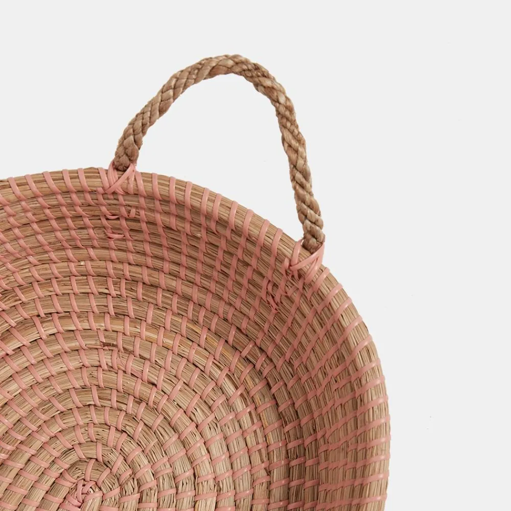 Olli Ella Nursery|Changing Baskets|Reva Seagrass Changing Basket - Rose