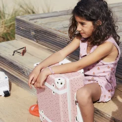 Olli Ella Travel|Travel Bags|See-Ya Suitcase - Pink Daisies