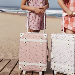 Olli Ella Travel|Travel Bags|See-Ya Suitcase - Pink Daisies